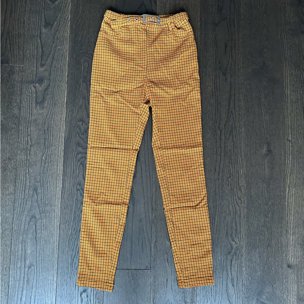 Urban Outfitters US 0 Neve Belted High-Waisted Cigarette Pant Orange Multi - Picture 11 of 16